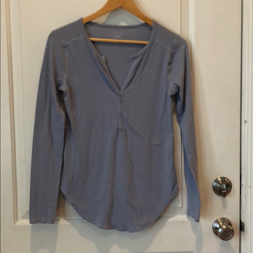 Periwinkle Gap Henley Shirt